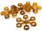 4 51mm Tortoise Shell Brown Vintage Plastic Flower Beads Large Hole Beads